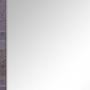 Homeroots 35" Gray Glass Framed Accent Mirror  Glass 396622