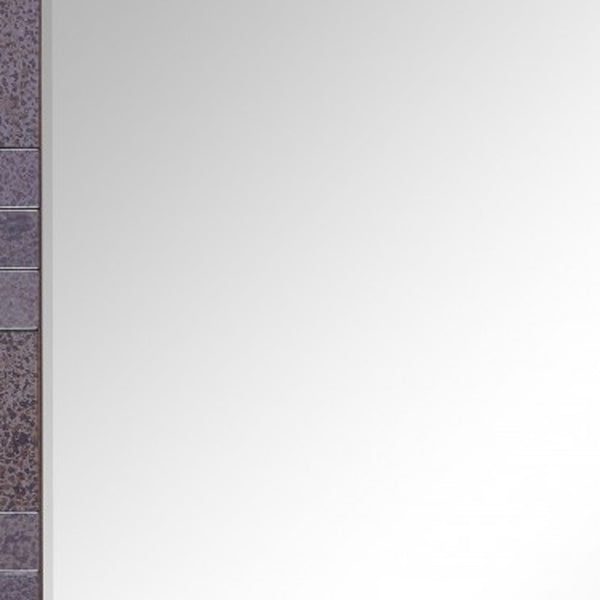 Homeroots 35" Gray Glass Framed Accent Mirror  Glass 396622