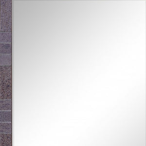 Homeroots 35" Gray Glass Framed Accent Mirror  Glass 396622