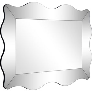 Homeroots 35" Clear Novelty Glass Framed Accent Mirror  Glass 396623