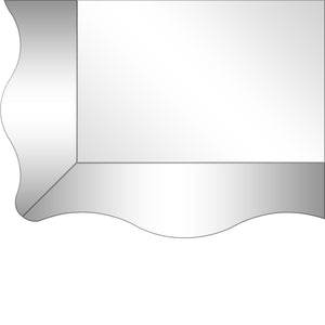 Homeroots 35" Clear Novelty Glass Framed Accent Mirror  Glass 396623