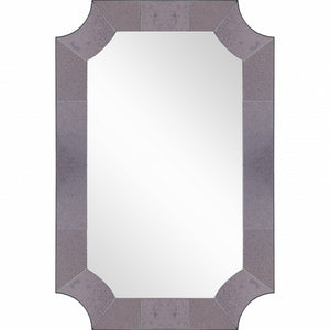 Homeroots 35" Gray Novelty Glass Framed Accent Mirror  Glass 396624