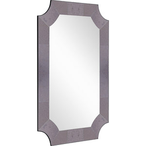 Homeroots 35" Gray Novelty Glass Framed Accent Mirror  Glass 396624