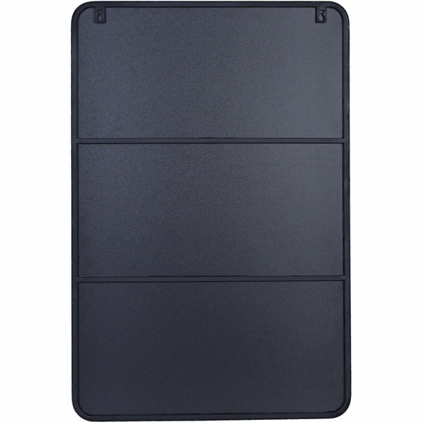 Homeroots 42" Black Metal Framed Accent Mirror  Glass 396627