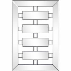 Homeroots 24" Clear Glass Framed Accent Mirror  Glass 396628