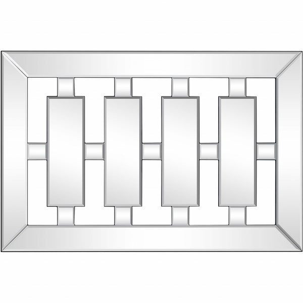 Homeroots 24" Clear Glass Framed Accent Mirror  Glass 396628