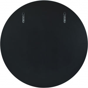 Homeroots 30" Clear Round Glass Framed Accent Mirror  Glass 396629