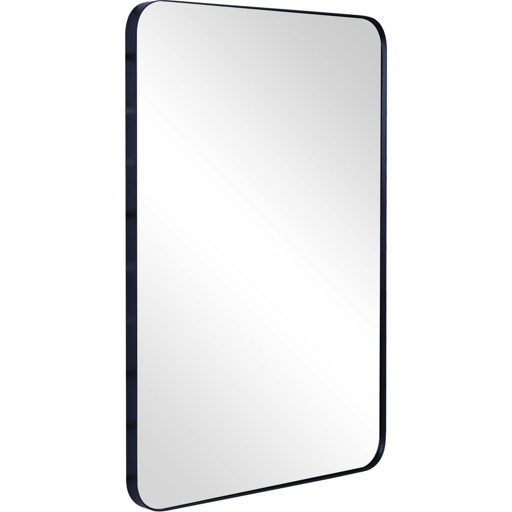 Homeroots Black Rectangle Accent Metal Mirror  Glass 396631