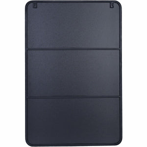 Homeroots Black Rectangle Accent Metal Mirror  Glass 396631