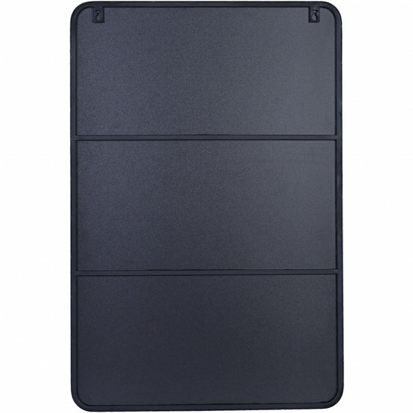 Homeroots Black Rectangle Accent Metal Mirror  Glass 396631