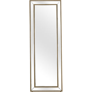 Homeroots Gold Beaded Full Length Mirror  Glass 396634