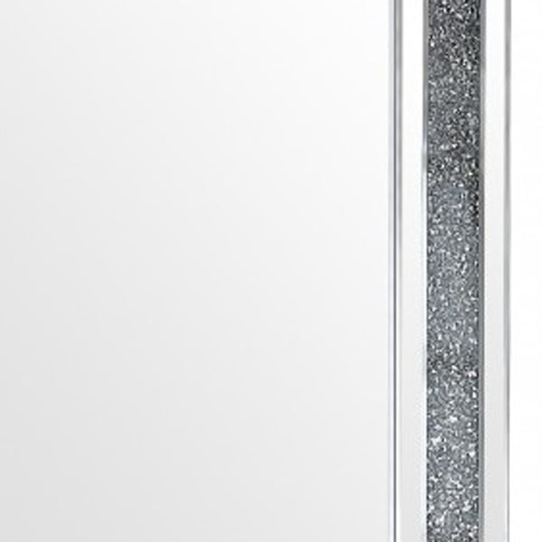 Homeroots Encrusted Crystal Mirror  Glass 396635