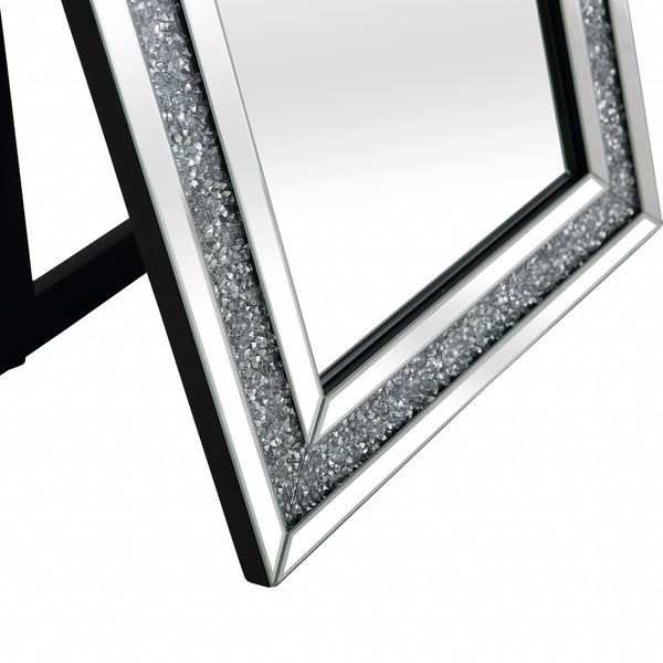Homeroots Encrusted Crystal Mirror  Glass 396635