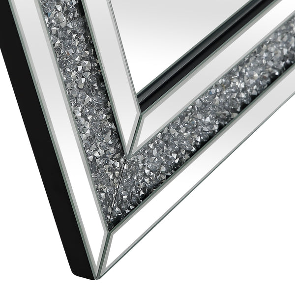 Homeroots Encrusted Crystal Mirror  Glass 396635