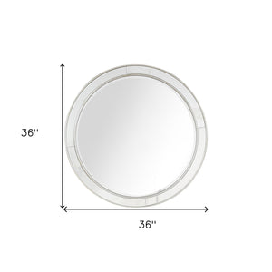 Homeroots 36" Silver Framed Accent Mirror  Glass 396639