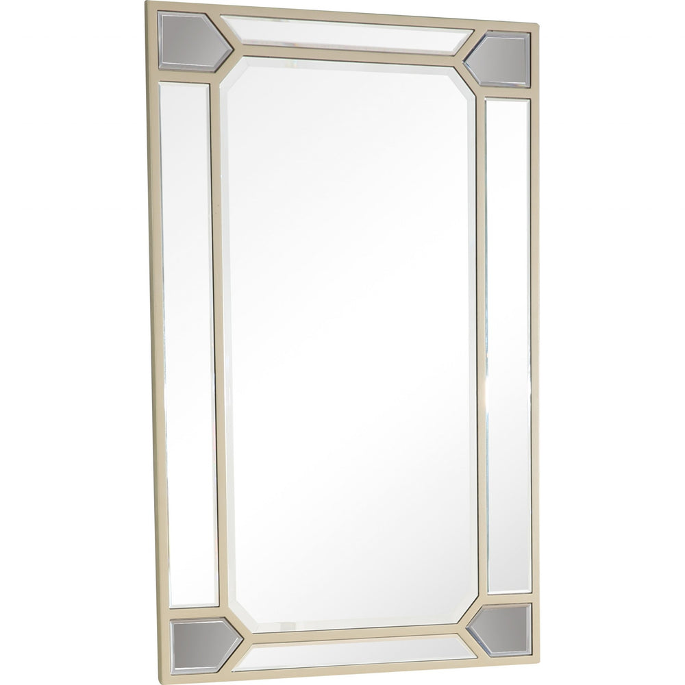 Homeroots 43" Silver Metal Framed Accent Mirror  Glass 396641