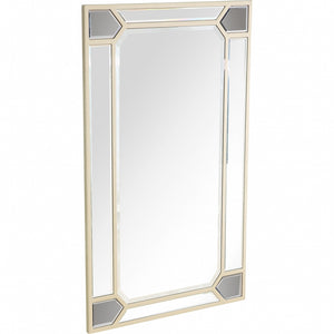 Homeroots 43" Silver Metal Framed Accent Mirror  Glass 396641
