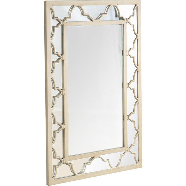 Homeroots 44" Champagne Metal Framed Accent Mirror  Glass 396642