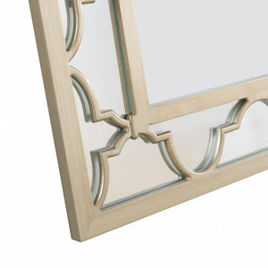 Homeroots 44" Champagne Metal Framed Accent Mirror  Glass 396642