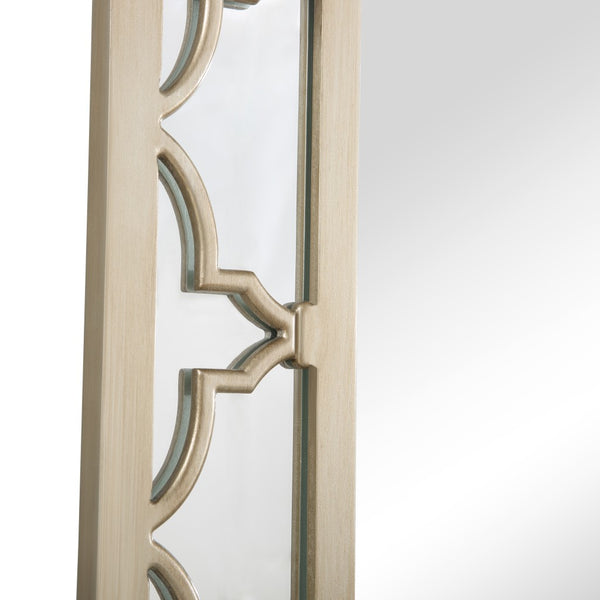 Homeroots 44" Champagne Metal Framed Accent Mirror  Glass 396642