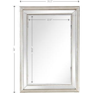 Homeroots 44" Silver Framed Accent Mirror  Glass 396643