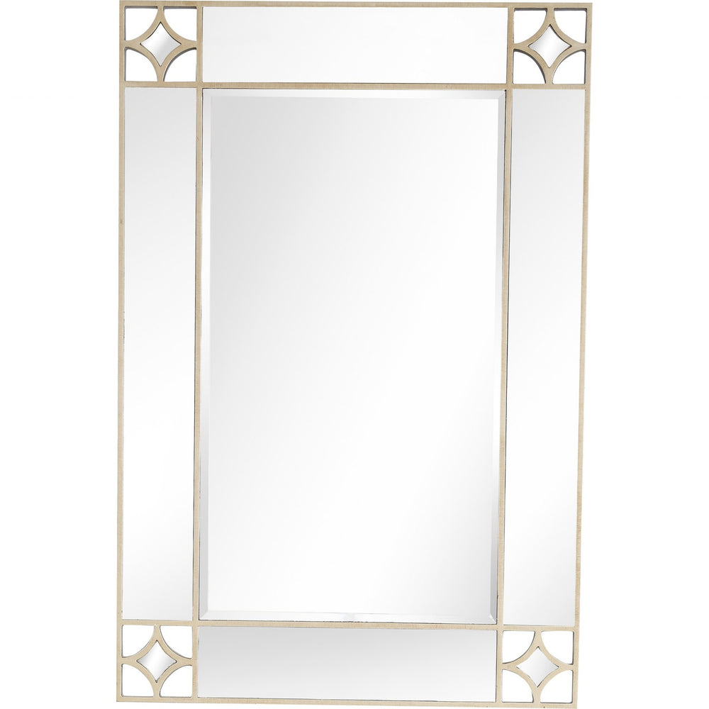 Homeroots 46" Champagne Framed Accent Mirror  Glass 396645