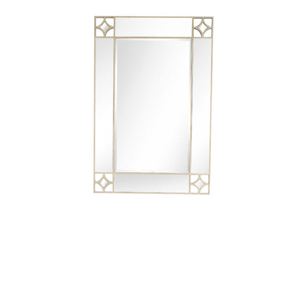 Homeroots 46" Champagne Framed Accent Mirror  Glass 396645