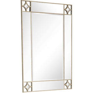 Homeroots 46" Champagne Framed Accent Mirror  Glass 396645