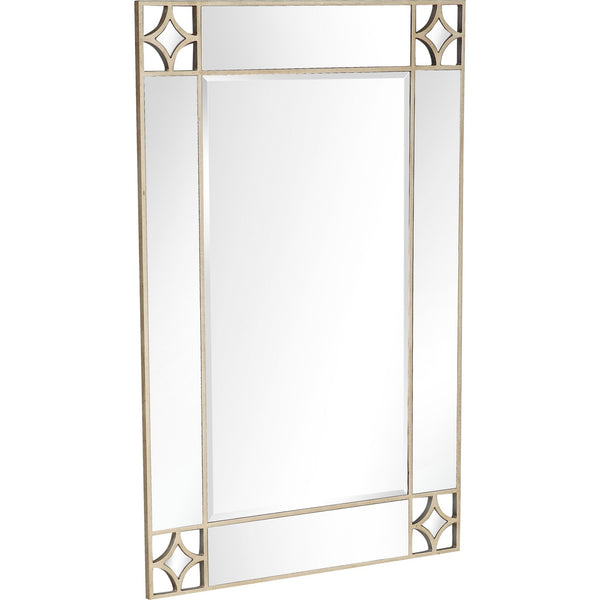 Homeroots 46" Champagne Framed Accent Mirror  Glass 396645