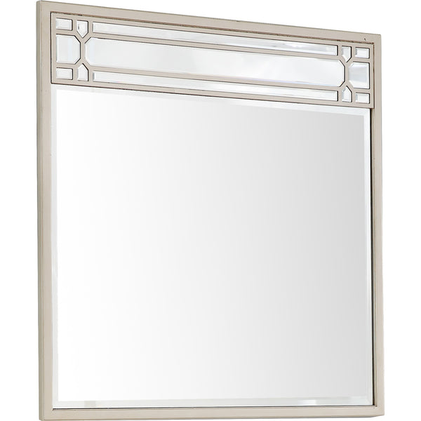 Homeroots 36" Champagne Square Metal Framed Accent Mirror  Glass 396646
