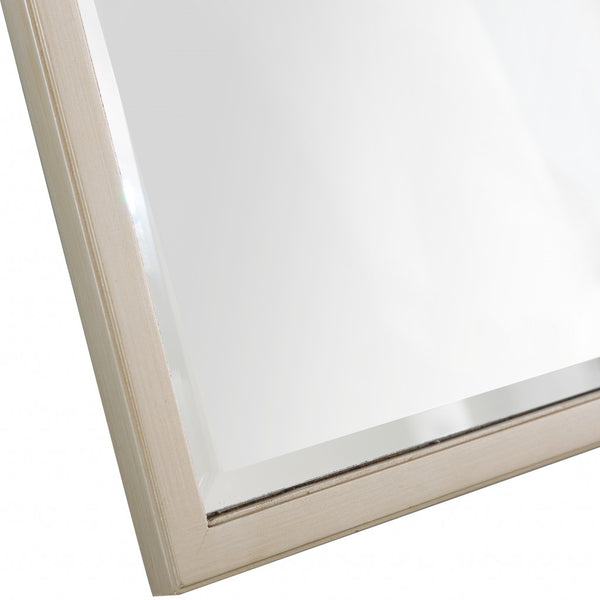 Homeroots 36" Champagne Square Metal Framed Accent Mirror  Glass 396646