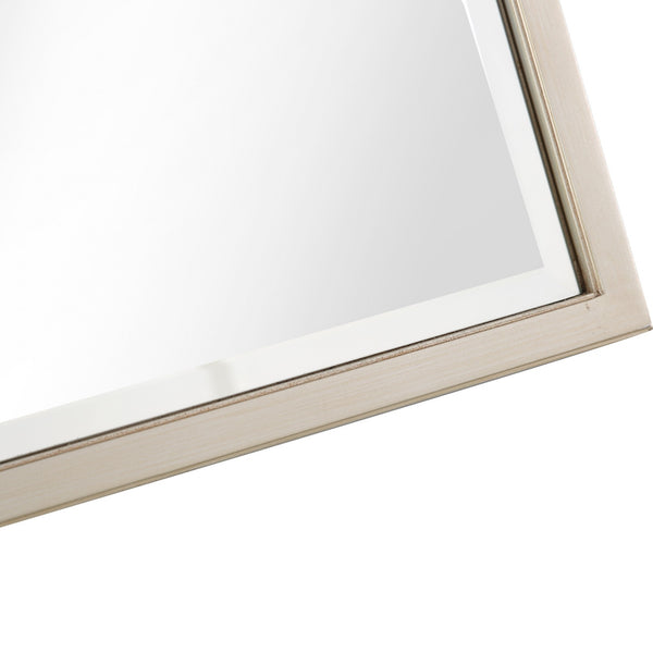 Homeroots 36" Champagne Square Metal Framed Accent Mirror  Glass 396646