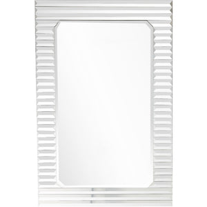 Homeroots Antiqued Silver Finish Wall Mirror  Glass 396647
