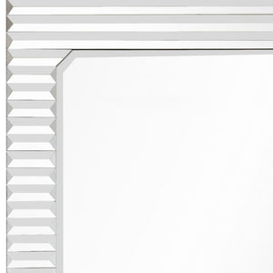 Homeroots Antiqued Silver Finish Wall Mirror  Glass 396647