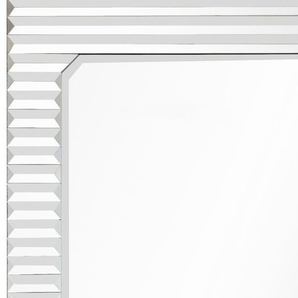 Homeroots Antiqued Silver Finish Wall Mirror  Glass 396647