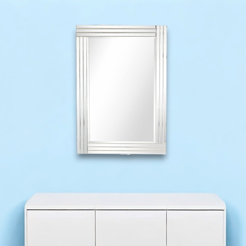 Homeroots 42" Clear Framed Accent Mirror  Glass 396648