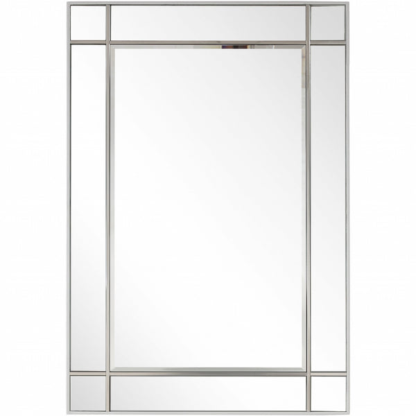 Homeroots Stainless Steel Wall Mirror  Glass 396649