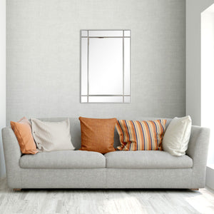 Homeroots Stainless Steel Wall Mirror  Glass 396649