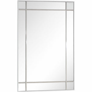 Homeroots Stainless Steel Wall Mirror  Glass 396649