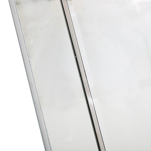 Homeroots Stainless Steel Wall Mirror  Glass 396649