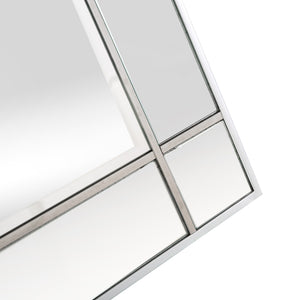 Homeroots Stainless Steel Wall Mirror  Glass 396649