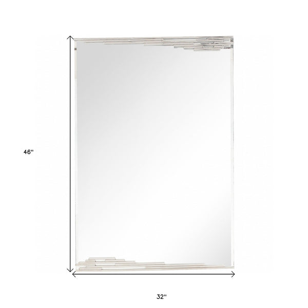 Homeroots 46" Silver Framed Accent Mirror  Glass 396650