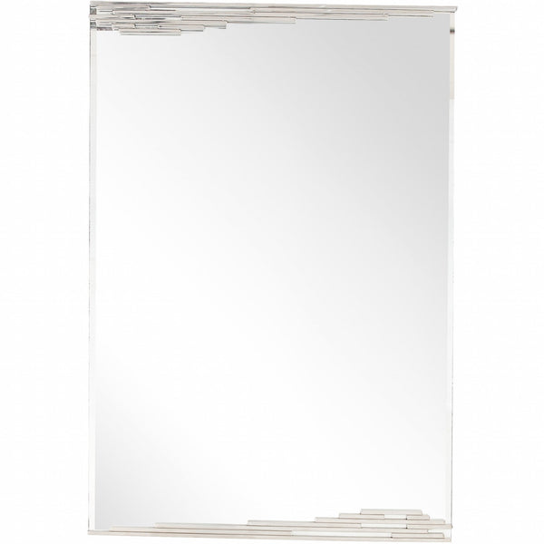 Homeroots 46" Silver Framed Accent Mirror  Glass 396650