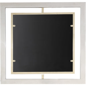 Homeroots 32" Gold Square Framed Accent Mirror  Glass 396652