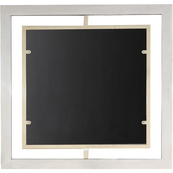 Homeroots 32" Gold Square Framed Accent Mirror  Glass 396652