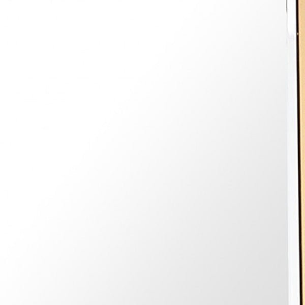 Homeroots 45" Gold Framed Accent Mirror  Glass 396654