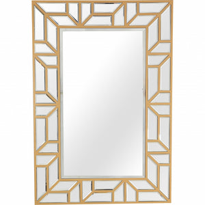 Homeroots 45" Gold Framed Accent Mirror  Glass 396654