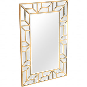 Homeroots 45" Gold Framed Accent Mirror  Glass 396654