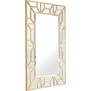 Homeroots 45" Gold Framed Accent Mirror  Glass 396654