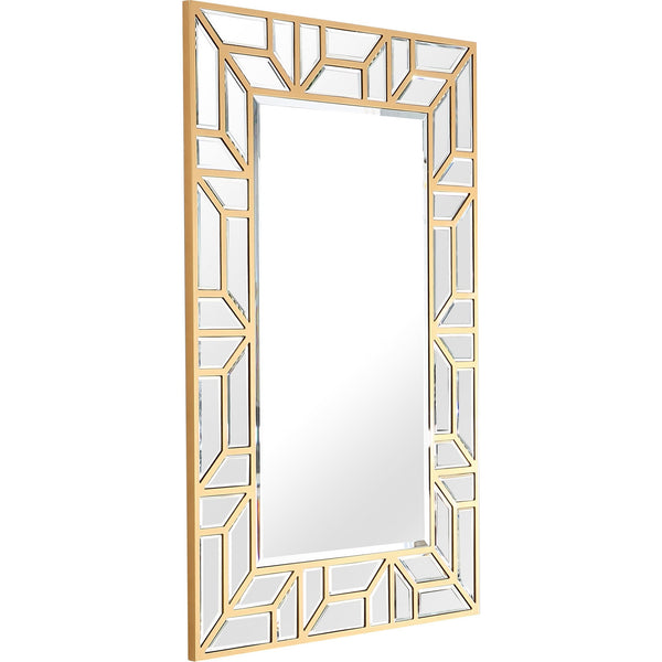 Homeroots 45" Gold Framed Accent Mirror  Glass 396654